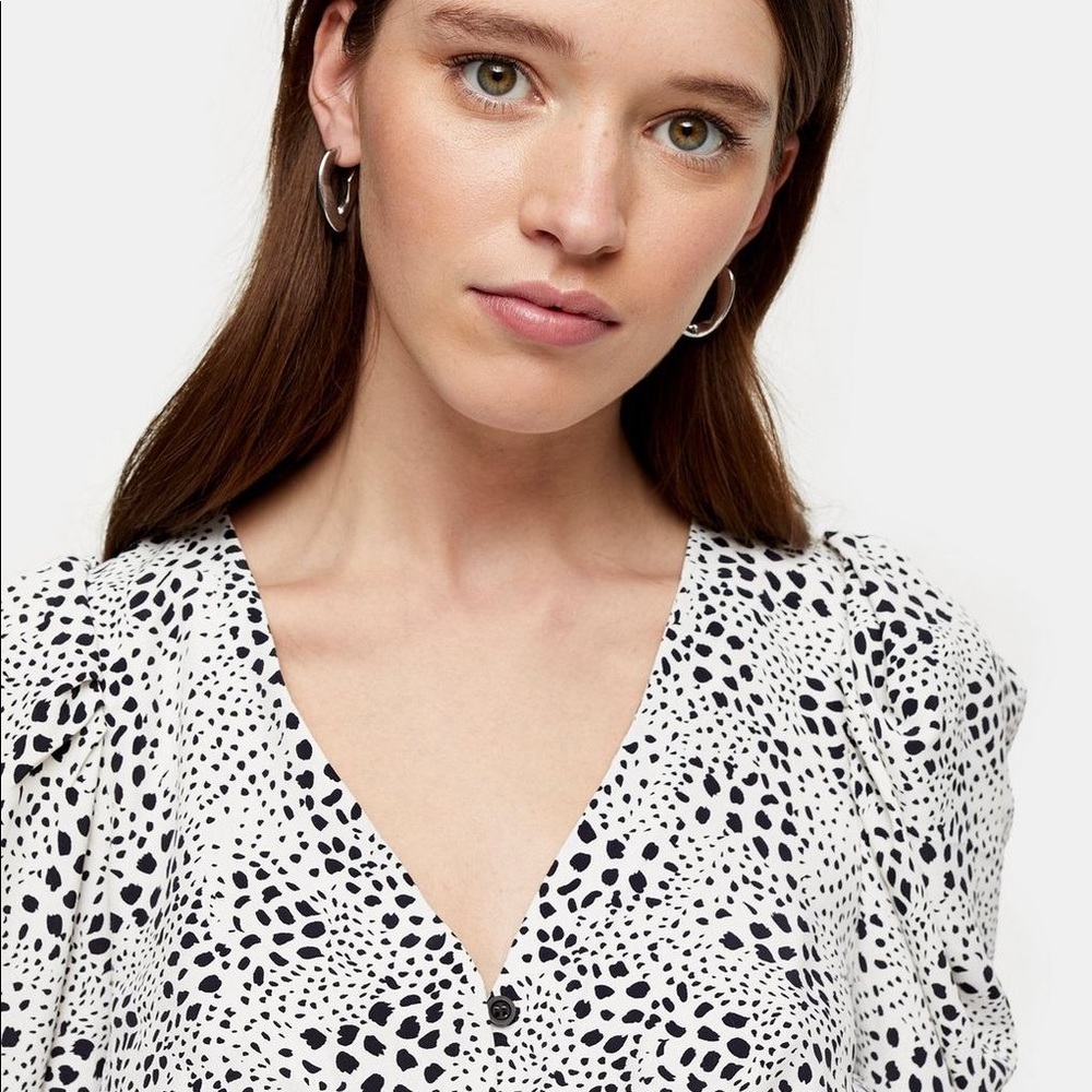 Topshop Animal Print Blouse